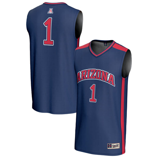 #1 Arizona Wildcats GameDay Greats Unisex Lightweight Collegiate Basketball Fashion Jersey - Navy | Stitched College Jersey TJS72271