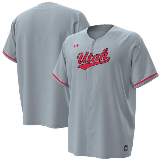Utah Utes Replica Baseball Jersey - Gray | Stitched College Jersey TJS72188