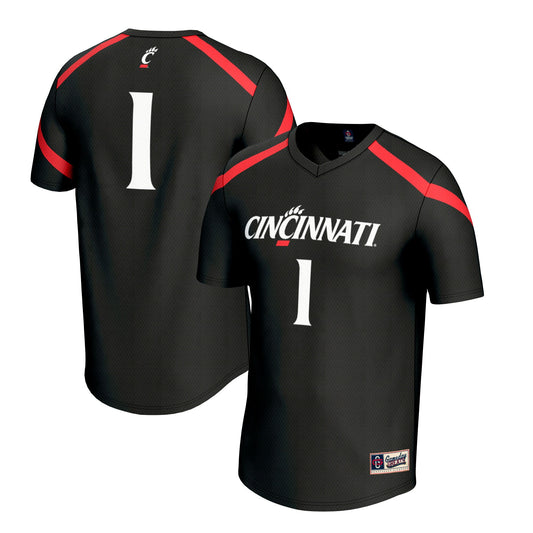 #1 Cincinnati Bearcats GameDay Greats Unisex Lacrosse Fashion Jersey - Black | Stitched College Jersey TJS72284