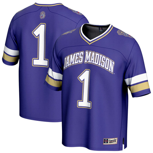 #1 James Madison Dukes GameDay Greats Lightweight Collegiate Football Fashion Jersey - Purple | Stitched College Jersey TJS72198