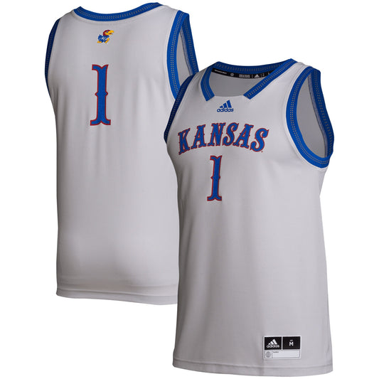 # Kansas Jayhawks Swingman Jersey - Gray | Stitched College Jersey TJS72126