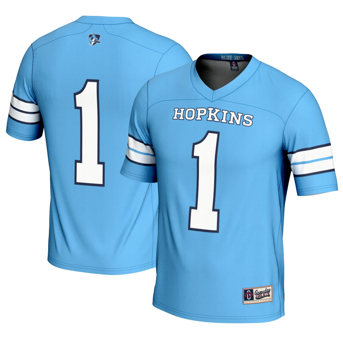 #1 Johns Hopkins Blue Jays GameDay Greats Lightweight Lacrosse Jersey - Light Blue | Stitched College Jersey TJS72262