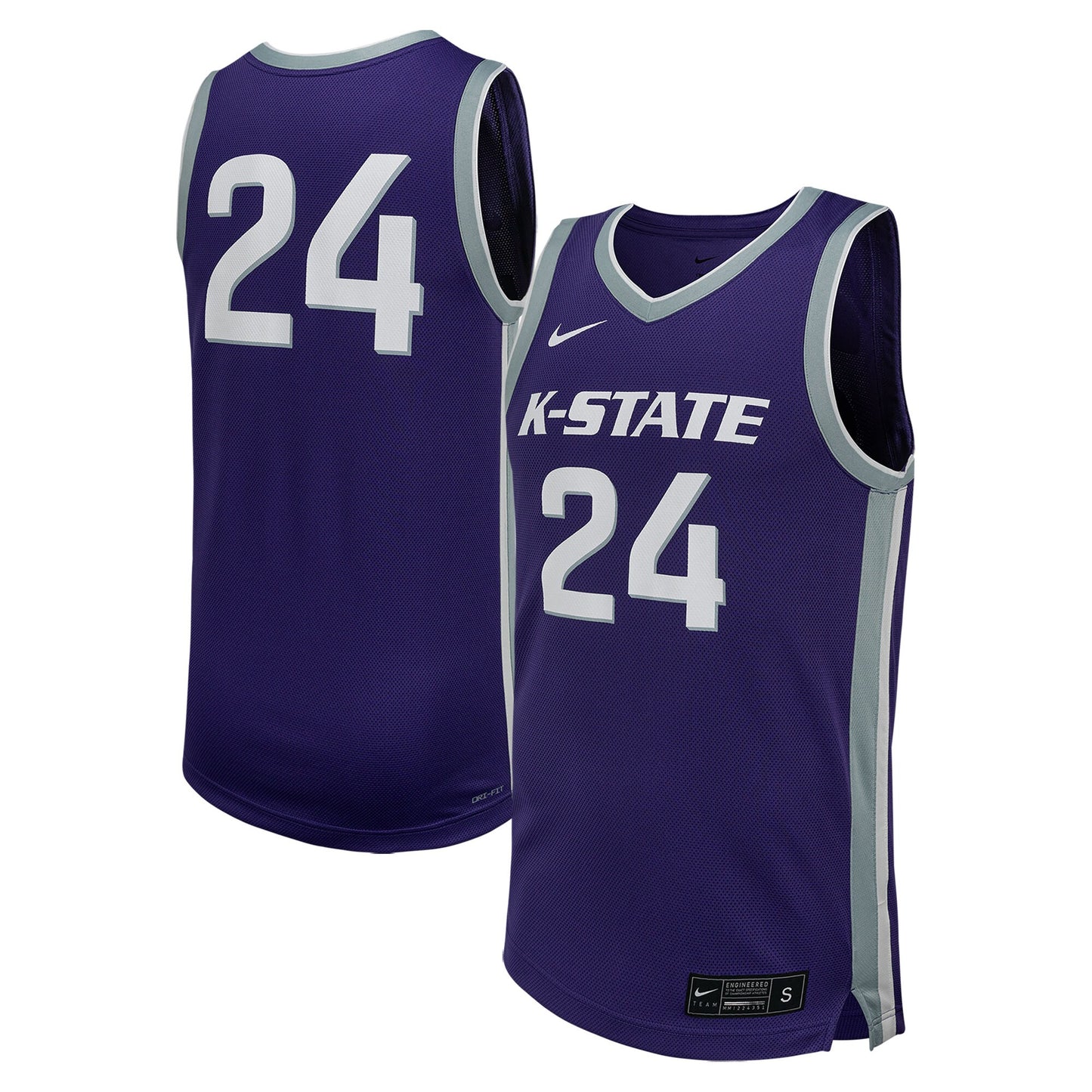 #24 Kansas State Wildcats Replica Basketball Jersey - Purple | Stitched College Jersey TJS72235