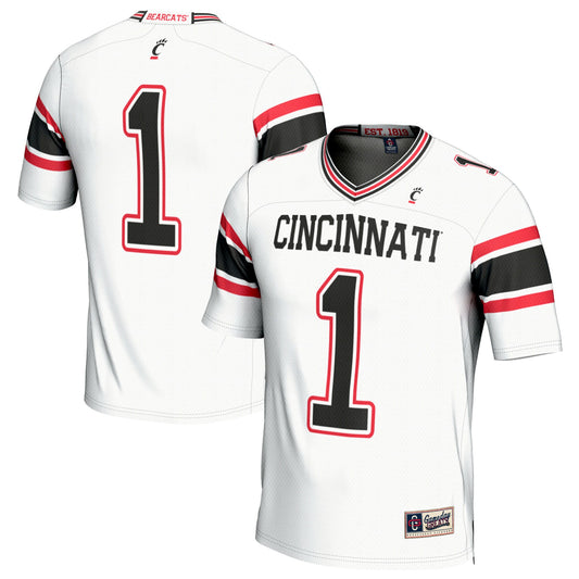 #1 Cincinnati Bearcats GameDay Greats Unisex Lightweight Football Fashion Jersey - White | Stitched College Jersey TJS72300