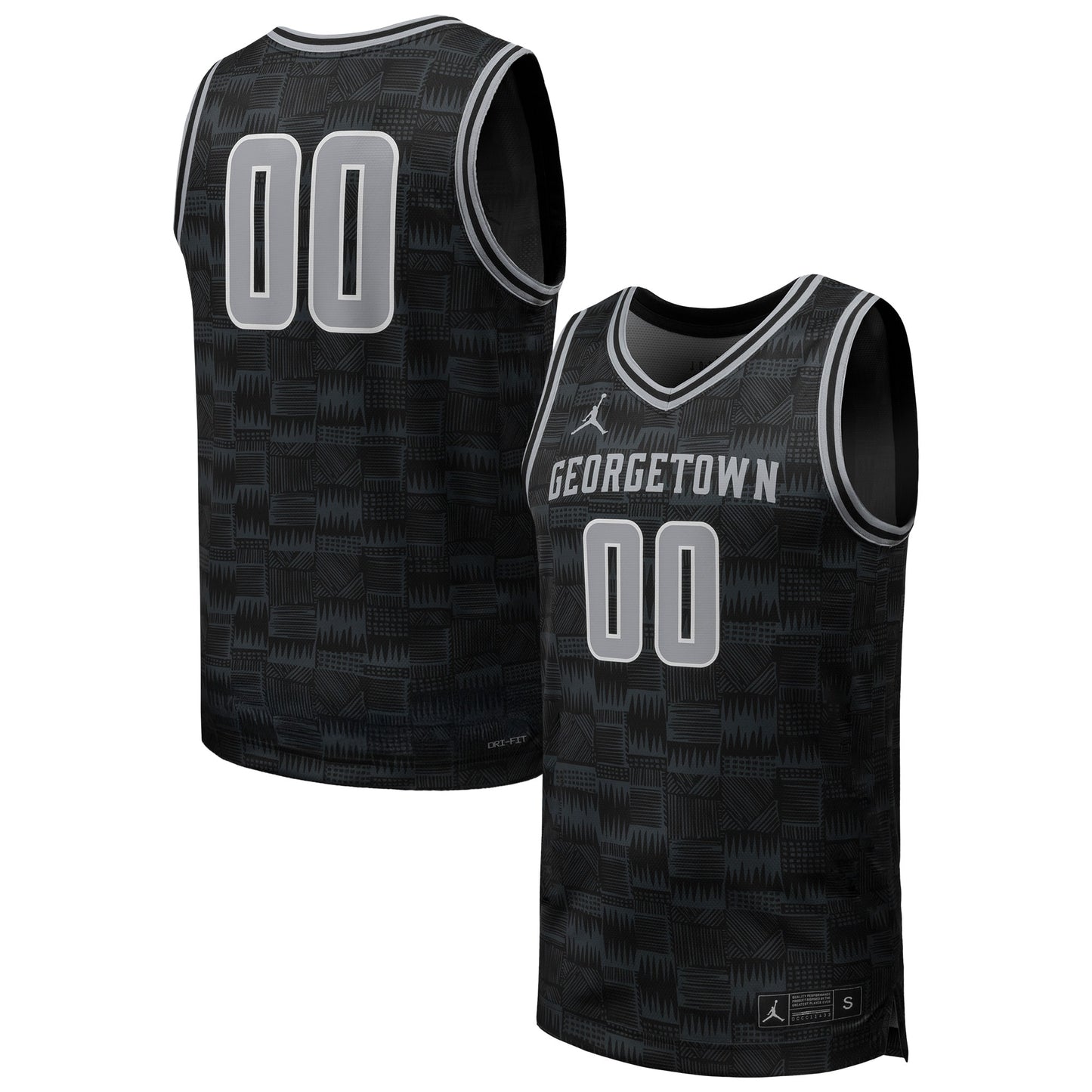 #00 Georgetown Hoyas Replica Basketball Jersey - Black | Stitched College Jersey TJS72243