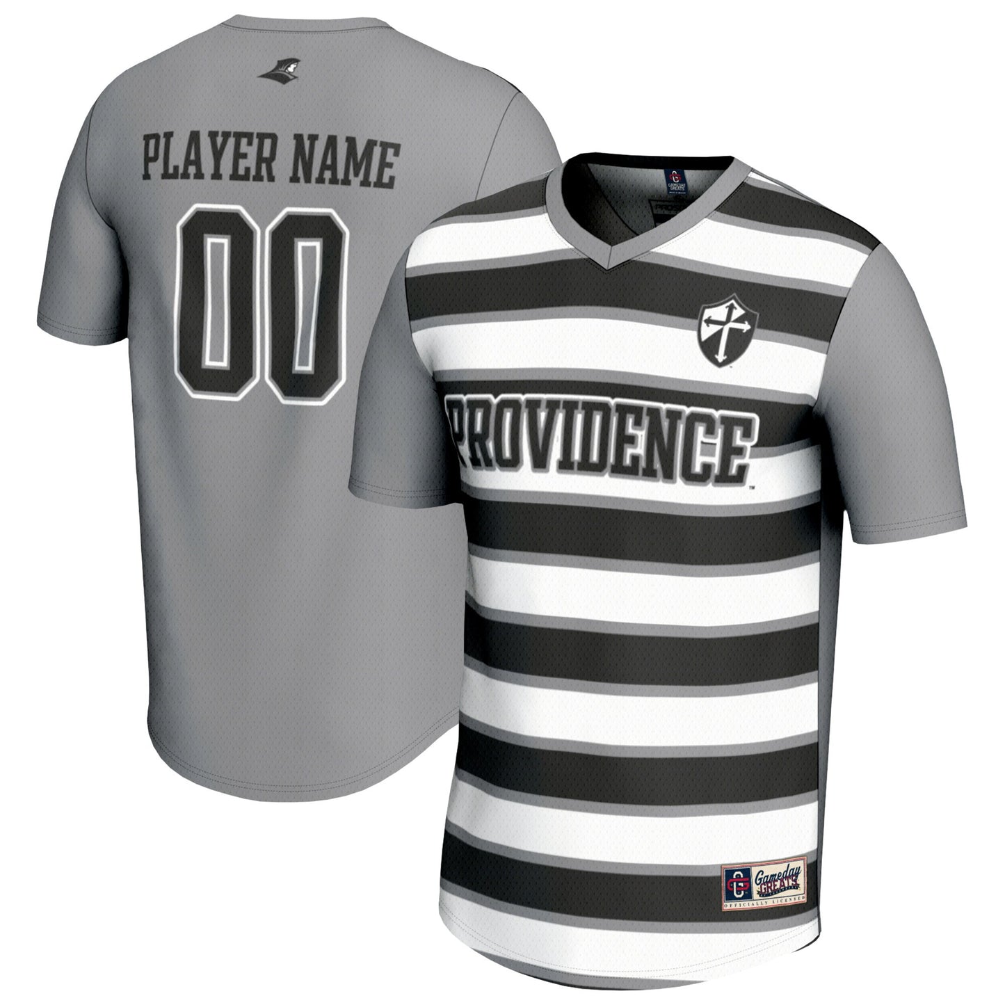 Providence Friars GameDay Greats Unisex Collegiate Men's Soccer Pick-A-Player Fashion Jersey - Silver/Black | Stitched College Jersey TJS72234