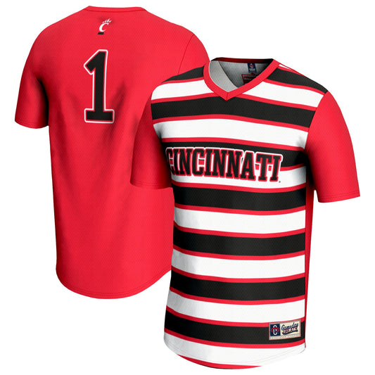 #1 Cincinnati Bearcats GameDay Greats Unisex Lightweight Soccer Fashion Jersey - Red | Stitched College Jersey TJS72502