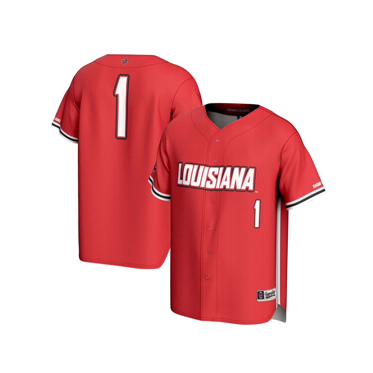 #1 Louisiana Ragin' Cajuns GameDay Greats Unisex Lightweight Baseball Fashion Jersey - Cardinal | Stitched College Jersey TJS72608
