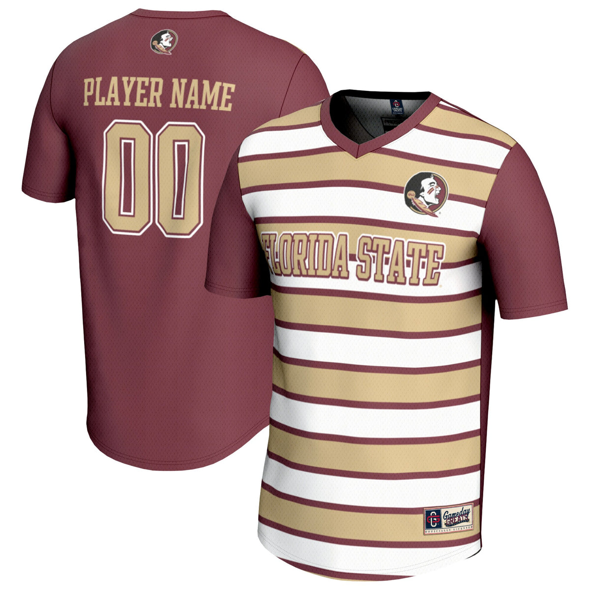 Florida State Seminoles GameDay Greats Unisex Pick-A-Player Collegiate Women's Soccer Lightweight Fashion Jersey - Garnet/Gold | Stitched College Jersey TJS72519