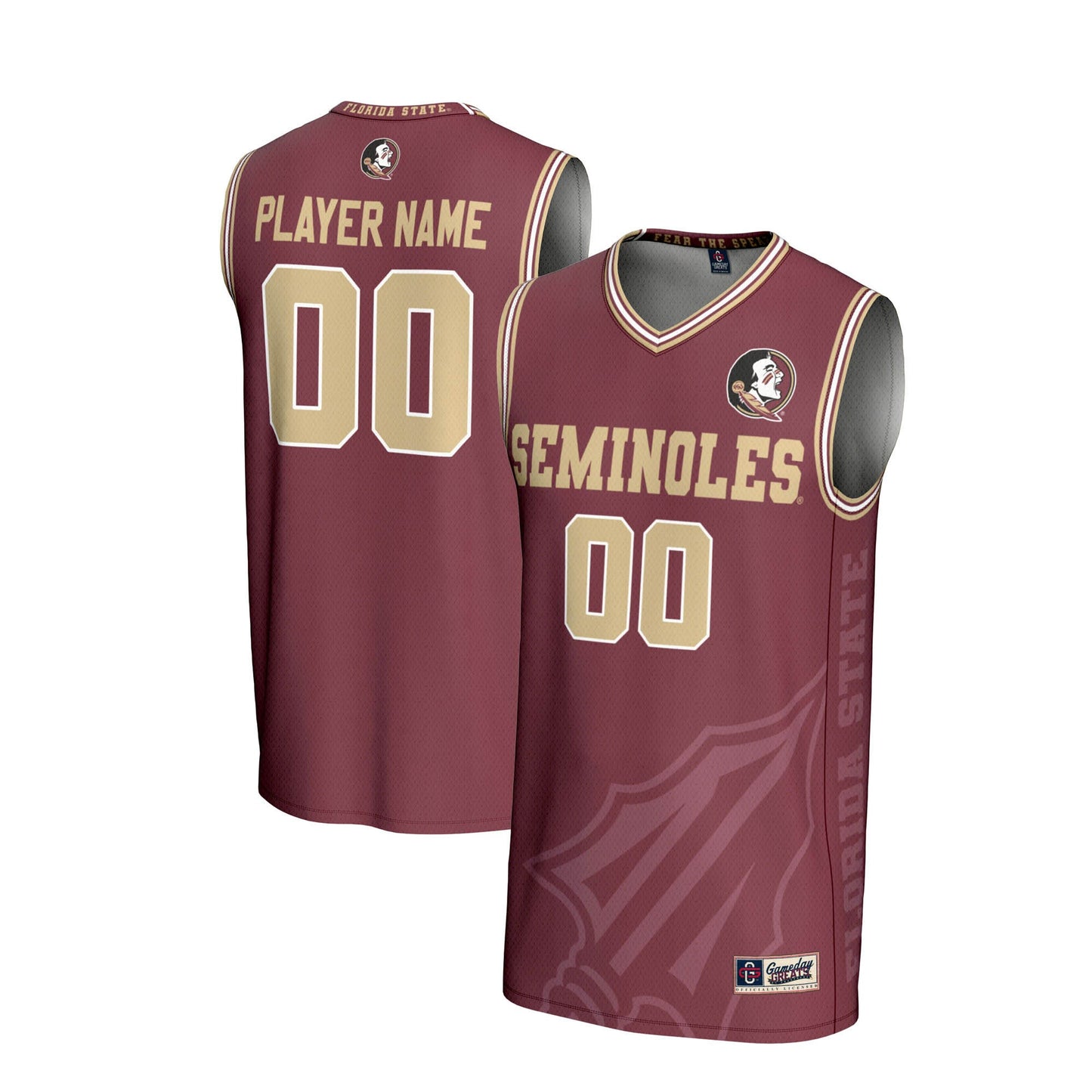 Florida State Seminoles GameDay Greats Pick-A-Player Men's Basketball Icon Print Lightweight Jersey - Garnet | Stitched College Jersey TJS72462