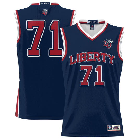 #71 Liberty Flames GameDay Greats Unisex Lightweight Basketball Jersey - Navy | Stitched College Jersey TJS72330