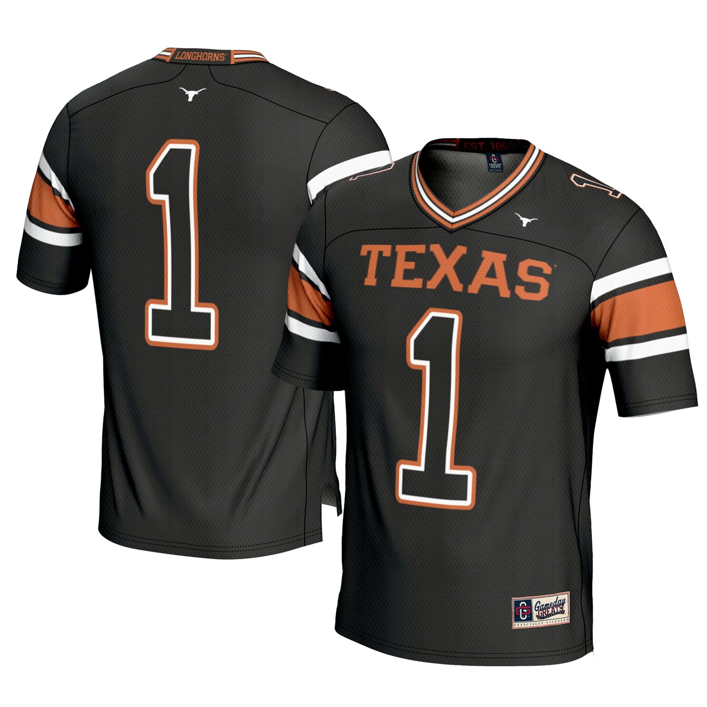 #1 Texas Longhorns GameDay Greats Football Jersey - Black | Stitched College Jersey TJS72575