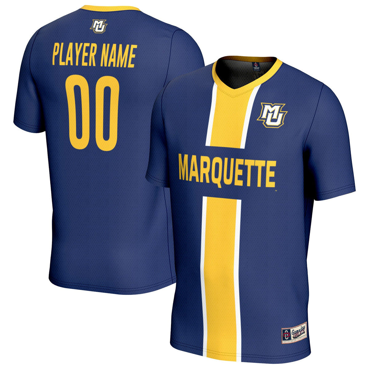 Marquette Golden Eagles GameDay Greats Unisex Pick-A-Player Soccer Jersey - Navy | Stitched College Jersey TJS72327