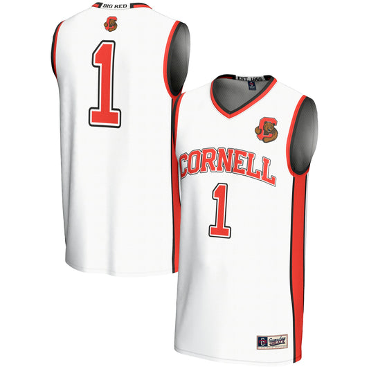 #1 Cornell Big Red GameDay Greats Unisex Lightweight Basketball Jersey - White | Stitched College Jersey TJS72479