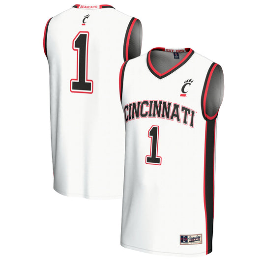 #1 Cincinnati Bearcats GameDay Greats Unisex Lightweight Basketball Fashion Jersey - White | Stitched College Jersey TJS72570