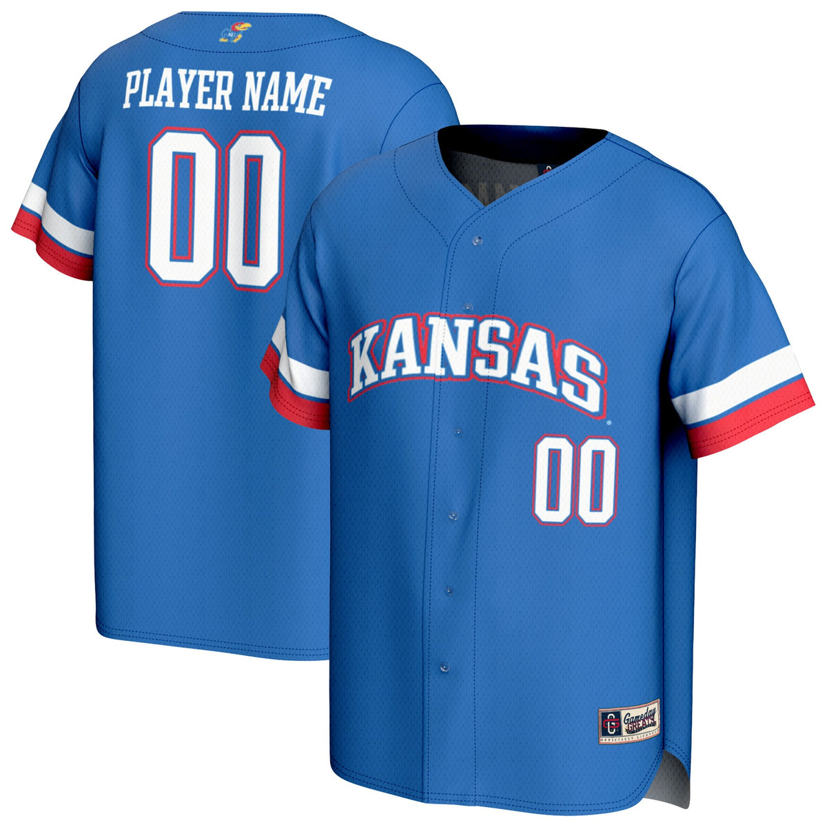 Kansas Jayhawks GameDay Greats Unisex Pick-A-Player Lightweight Baseball Jersey - Royal | Stitched College Jersey TJS72420
