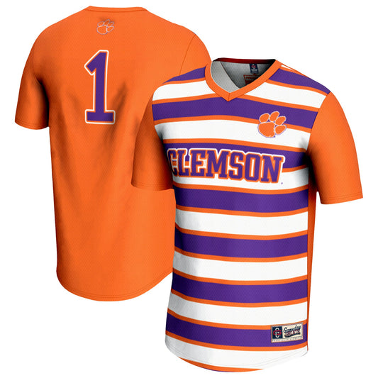 #1 Clemson Tigers GameDay Greats Unisex Lightweight Soccer Fashion Jersey - Orange | Stitched College Jersey TJS72459