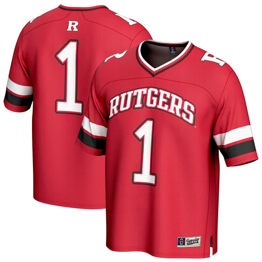 #1 Rutgers Scarlet Knights GameDay Greats Unisex Lightweight Collegiate Football Fashion Jersey - Scarlet | Stitched College Jersey TJS72428