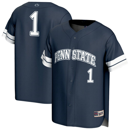 #1 Penn State Nittany Lions GameDay Greats Unisex Lightweight Collegiate Baseball Fashion Jersey - Navy | Stitched College Jersey TJS72444