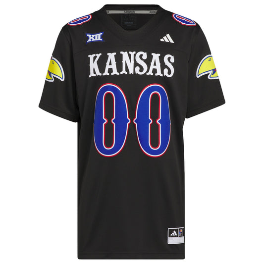 #00 Kansas Jayhawks Alternate Premier Jersey - Black | Stitched College Jersey TJS72477