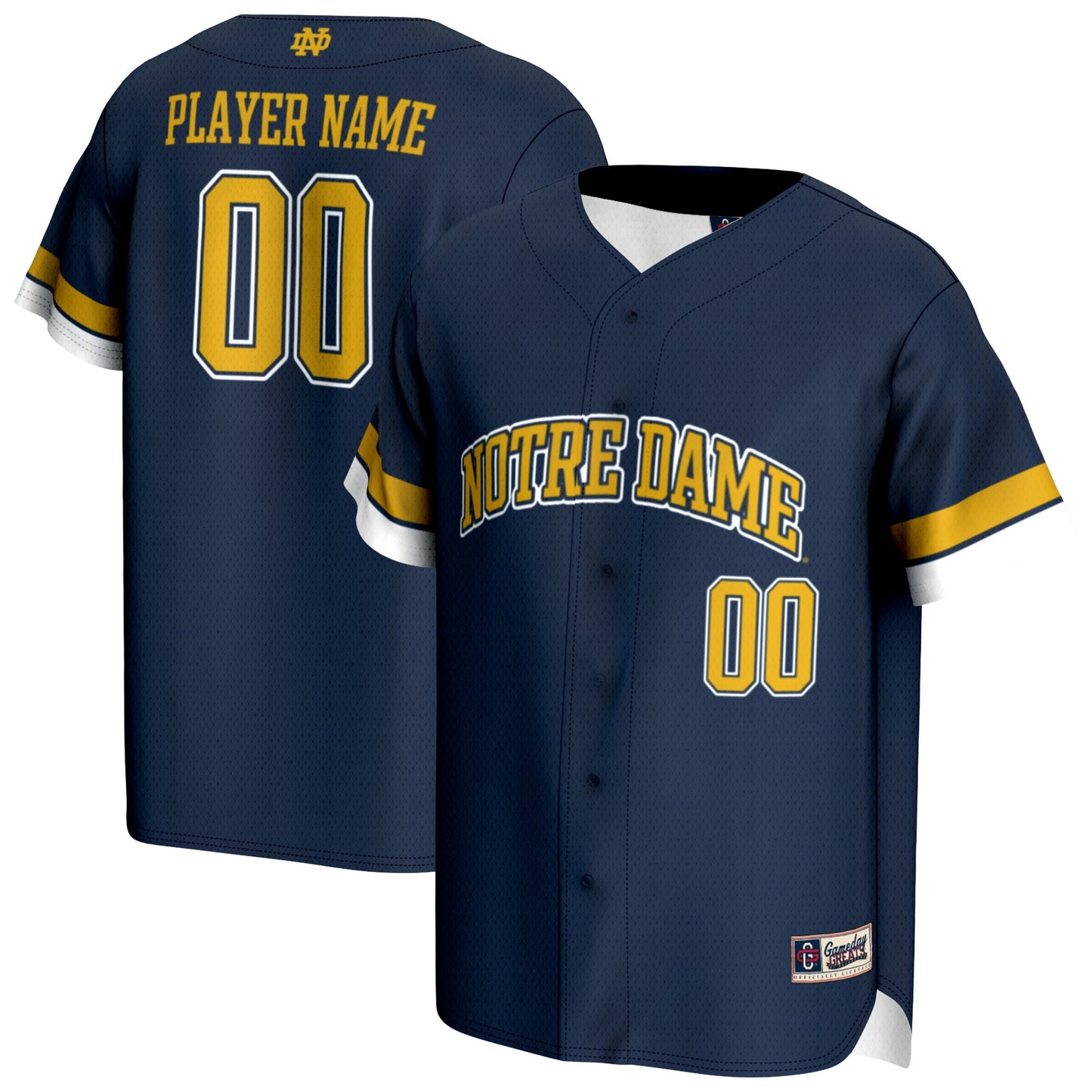 Notre Dame Fighting Irish GameDay Greats Unisex Pick-A-Player Lightweight Baseball Jersey - Navy | Stitched College Jersey TJS72555