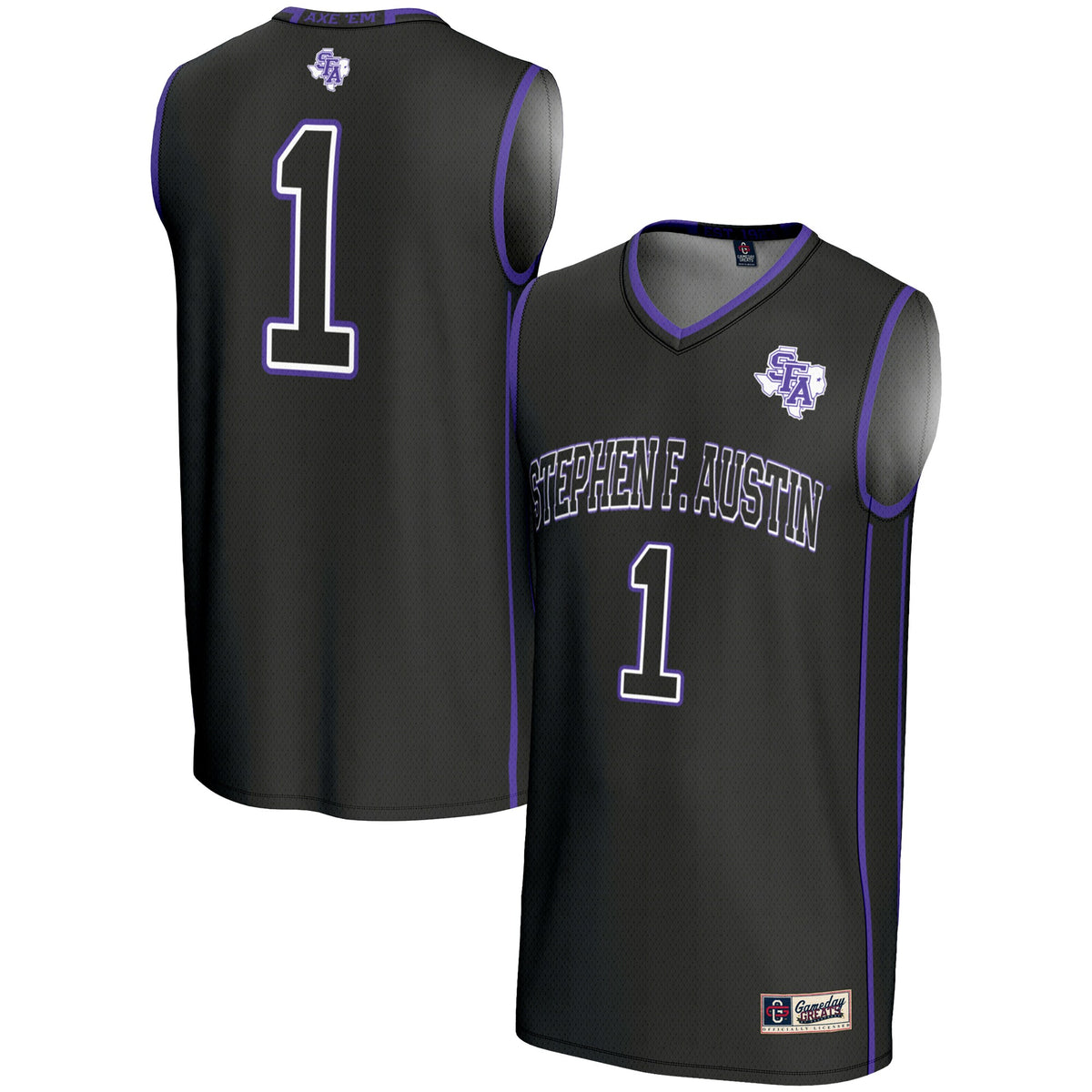 Stephen F Austin Lumberjacks GameDay Greats Unisex #1 Basketball Jersey - Black | Stitched College Jersey TJS72553