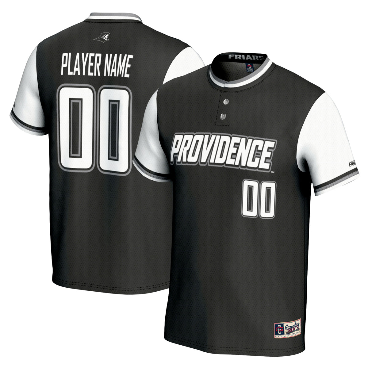 Providence Friars GameDay Greats Unisex Pick-A-Player Softball Lightweight Jersey - Black | Stitched College Jersey TJS72415