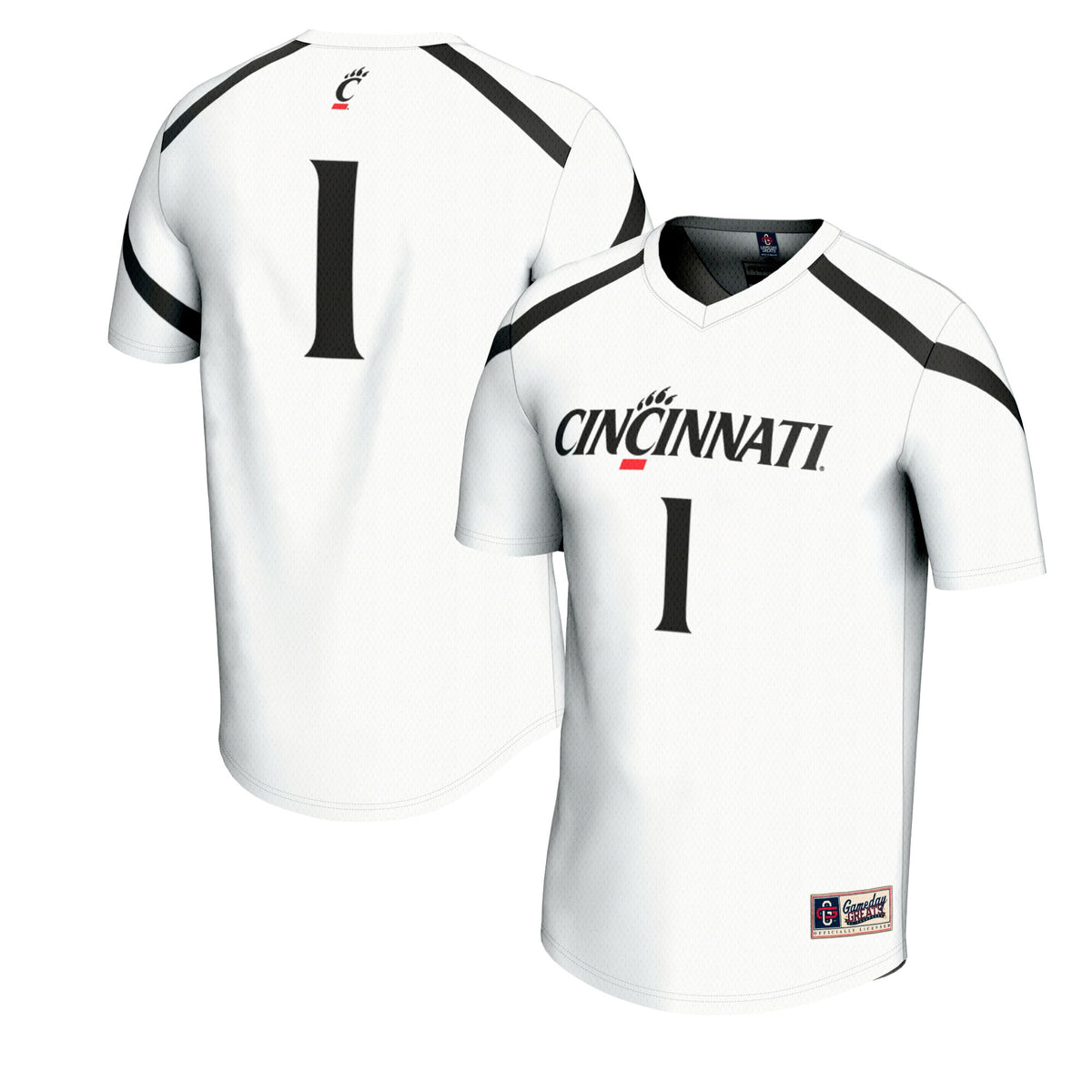 #1 Cincinnati Bearcats GameDay Greats Unisex Lacrosse Fashion Jersey - White | Stitched College Jersey TJS72341