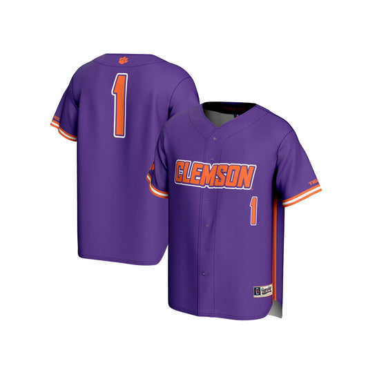 #1 Clemson Tigers GameDay Greats Unisex Lightweight Baseball Fashion Jersey - Purple | Stitched College Jersey TJS72619
