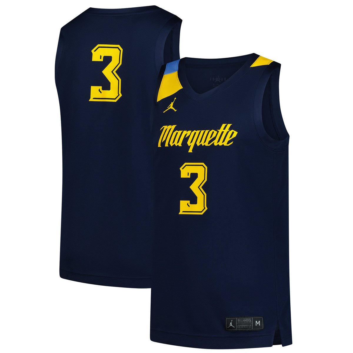 #3 Marquette Golden Eagles Replica Basketball Jersey - Navy | Stitched College Jersey TJS72505