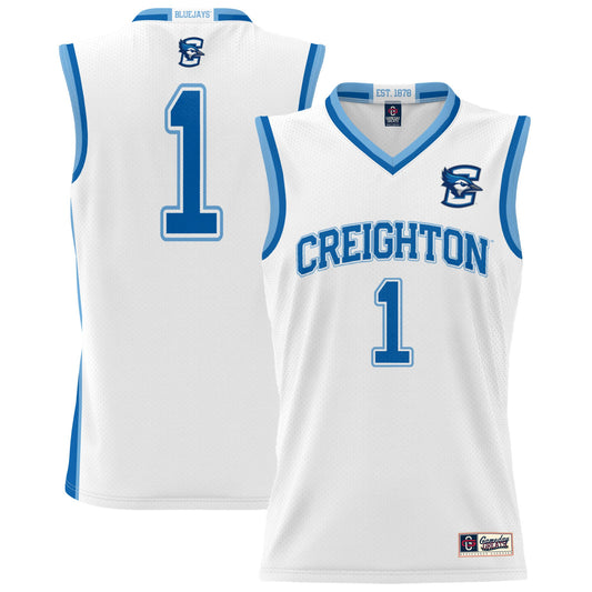 #1 Creighton Bluejays GameDay Greats Unisex Lightweight Basketball Jersey - White | Stitched College Jersey TJS72380