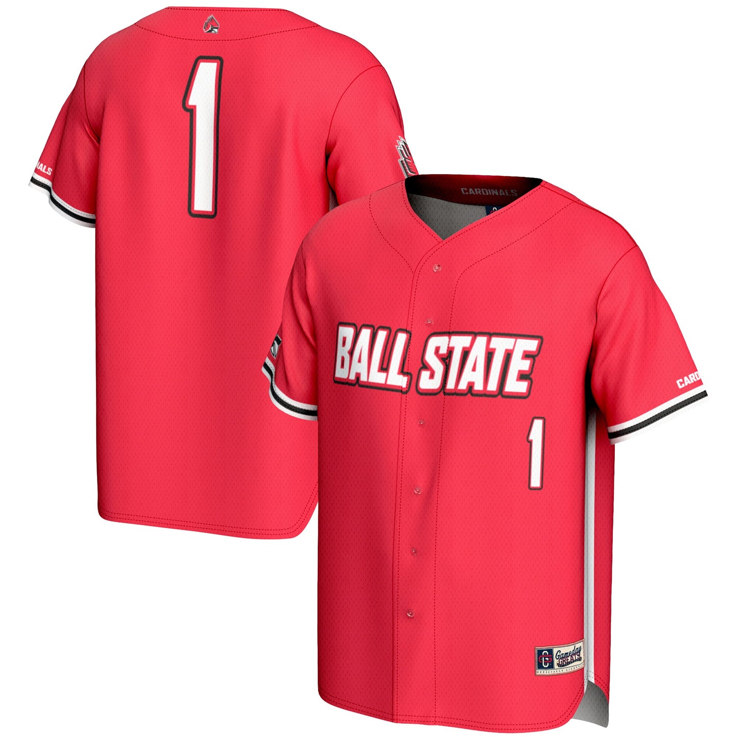 #1 Ball State Cardinals GameDay Greats Lightweight Baseball Fashion Jersey - Cardinal | Stitched College Jersey TJS72515