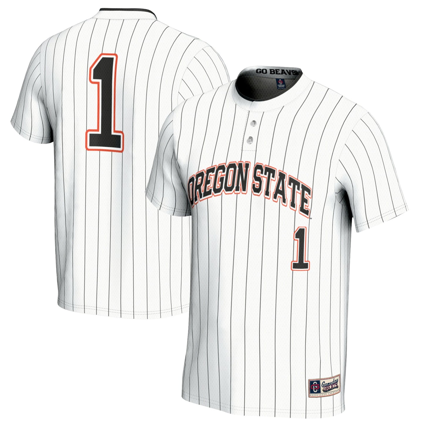 #1 Oregon State Beavers GameDay Greats Unisex Softball Fashion Jersey - White | Stitched College Jersey TJS72410