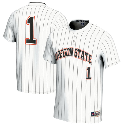 #1 Oregon State Beavers GameDay Greats Unisex Softball Fashion Jersey - White | Stitched College Jersey TJS72410
