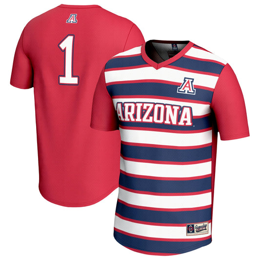 #1 Arizona Wildcats GameDay Greats Unisex Lightweight Soccer Fashion Jersey - Red | Stitched College Jersey TJS72727
