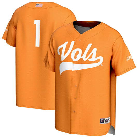 #1 Tennessee Volunteers GameDay Greats Unisex Lightweight Baseball Fashion Jersey - Tennessee Orange | Stitched College Jersey TJS72562