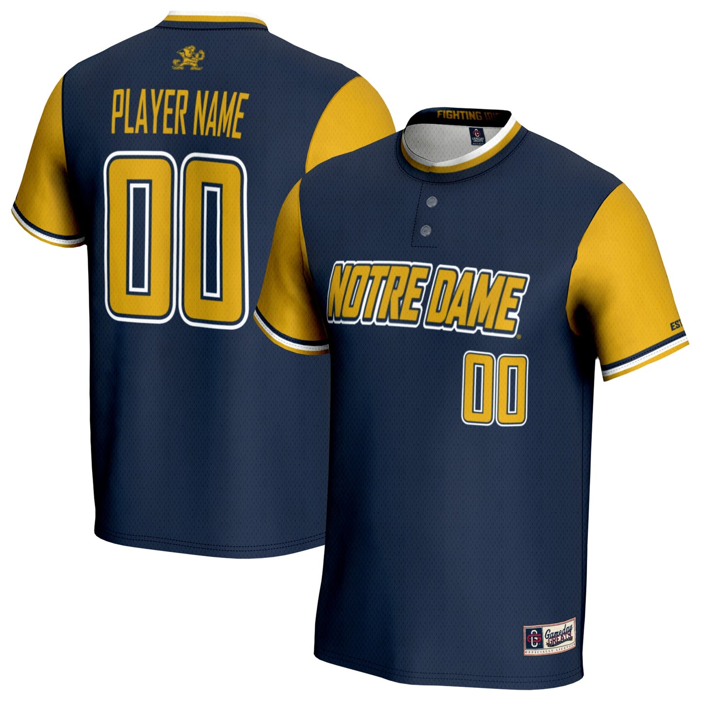 Notre Dame Fighting Irish GameDay Greats Unisex Pick-A-Player Lightweight Softball Jersey - Navy | Stitched College Jersey TJS72753