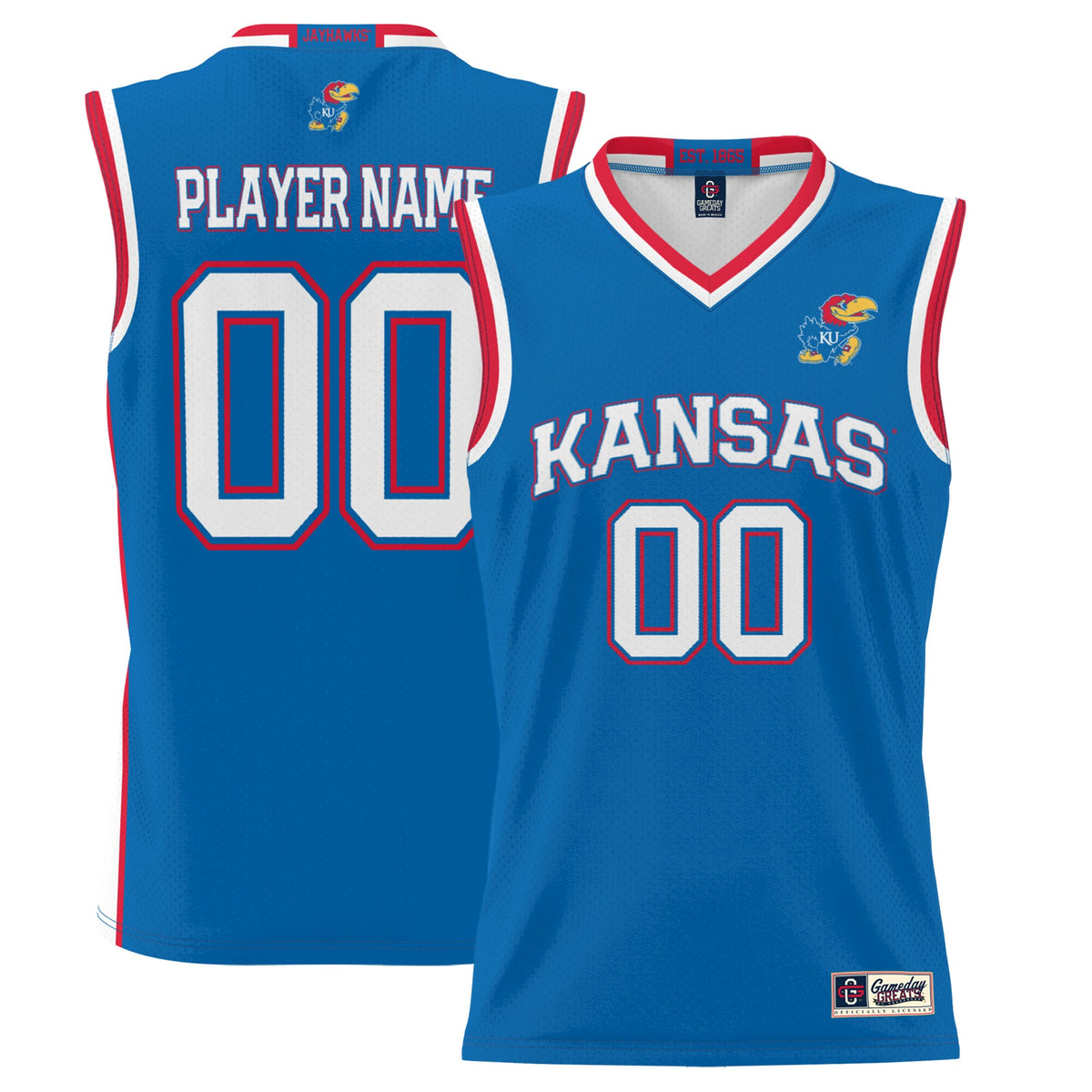 Kansas Jayhawks GameDay Greats Unisex Lightweight Pick-A-Player Women's Basketball Jersey - Royal | Stitched College Jersey TJS72721