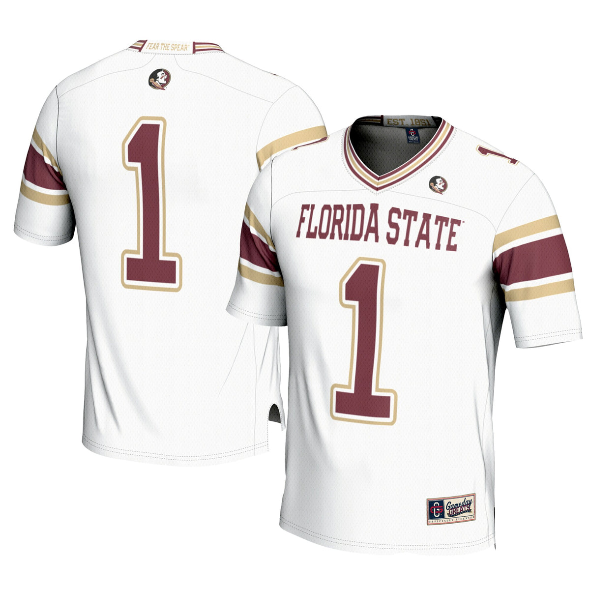 #1 Florida State Seminoles GameDay Greats Football Jersey - White | Stitched College Jersey TJS72991