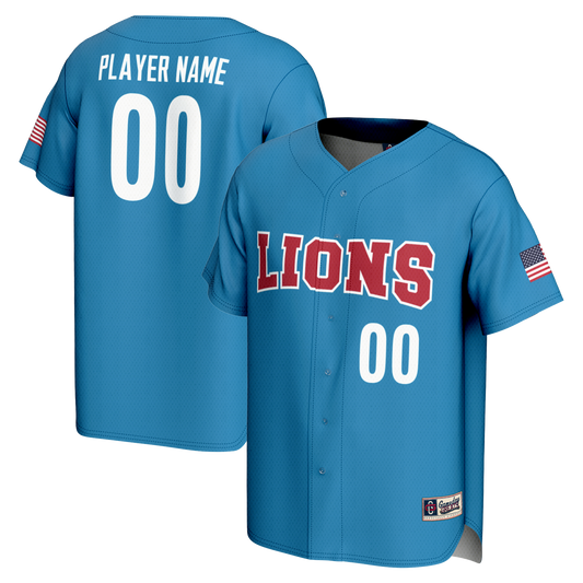 Loyola Marymount Lions GameDay Greats Pick-A-Player Lightweight Baseball Jersey - Blue | Stitched College Jersey TJS73007