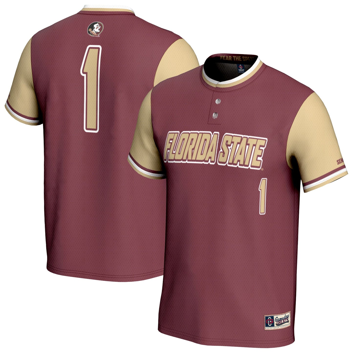 Florida State Seminoles GameDay Greats Unisex Lightweight Softball Fashion Jersey - Garnet | Stitched College Jersey TJS72794
