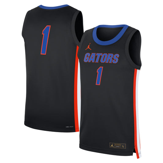 #1 Florida Gators Alternate Replica Jersey - Black | Stitched College Jersey TJS72777