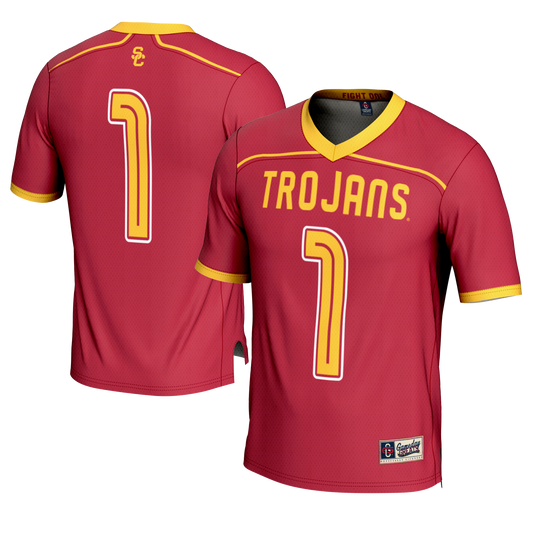 #1 USC Trojans GameDay Greats Lightweight Lacrosse Fashion Jersey - Cardinal | Stitched College Jersey TJS72832