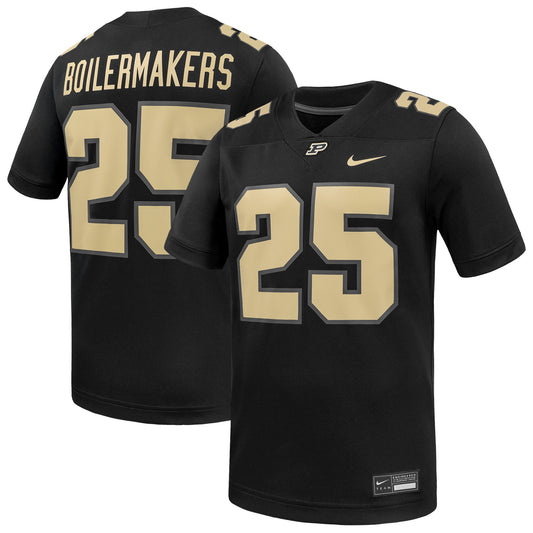 #25 Purdue Boilermakers Alternate Game Football Jersey - Black | Stitched College Jersey TJS73024