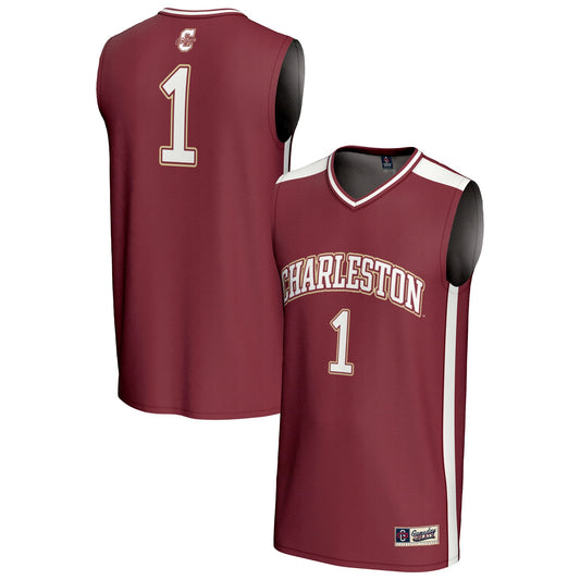 #1 Charleston Cougars GameDay Greats Unisex Lightweight Collegiate Basketball Fashion Jersey - Maroon | Stitched College Jersey TJS72997