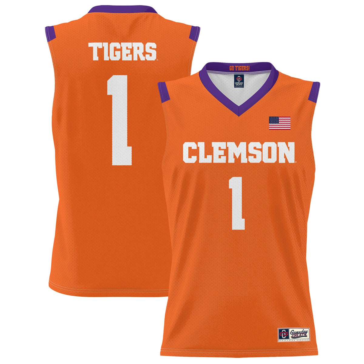 #1 Clemson Tigers GameDay Greats Unisex Lightweight Basketball Jersey - Orange | Stitched College Jersey TJS72700