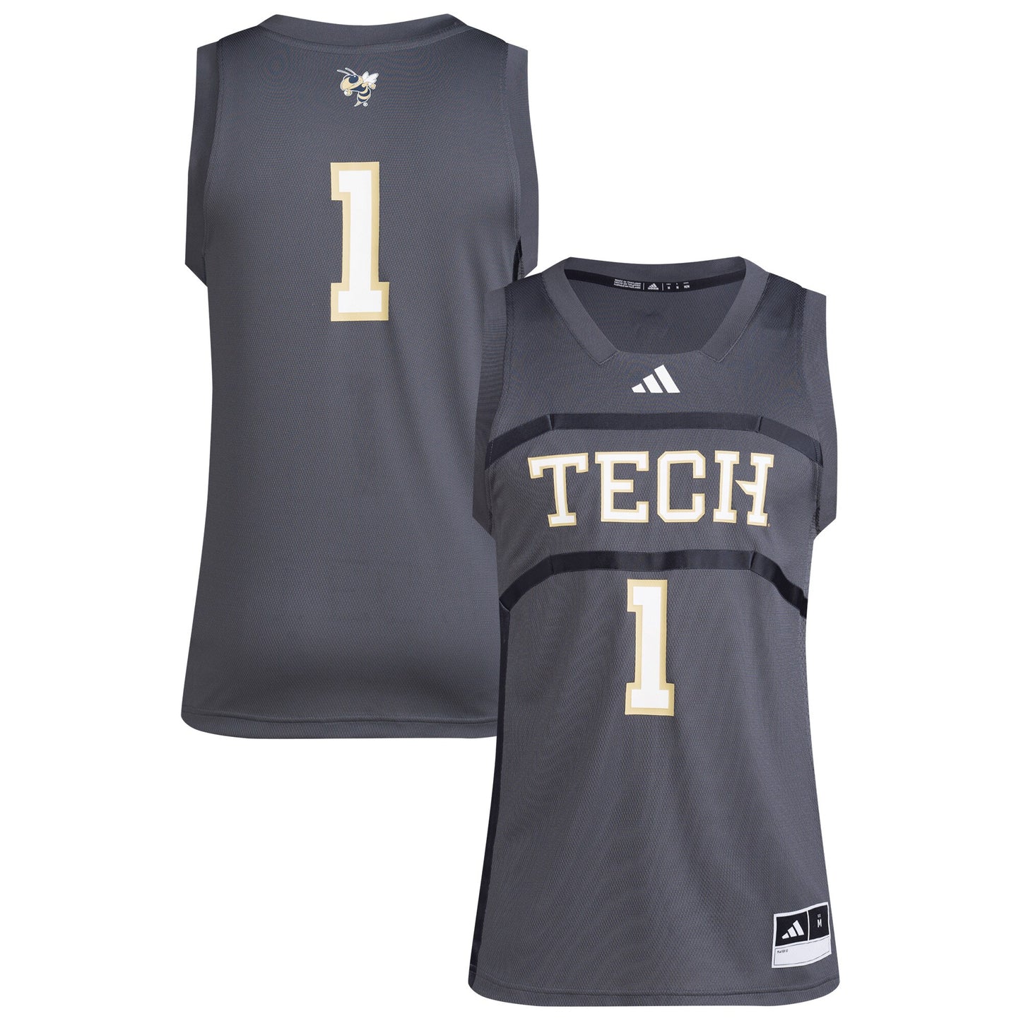 #1 Georgia Tech Yellow Jackets Replica Swingman Jersey - Gray | Stitched College Jersey TJS72905