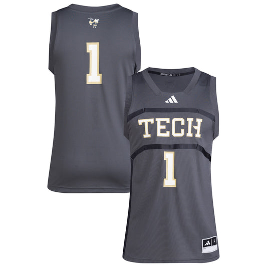 #1 Georgia Tech Yellow Jackets Replica Swingman Jersey - Gray | Stitched College Jersey TJS72905