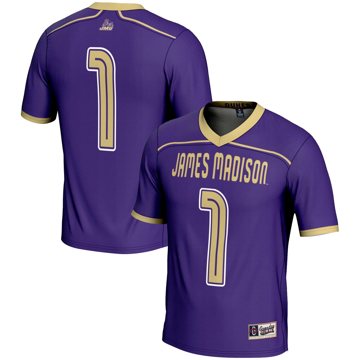 James Madison Dukes GameDay Greats #1 Lightweight Lacrosse Jersey - Purple | Stitched College Jersey TJS72850