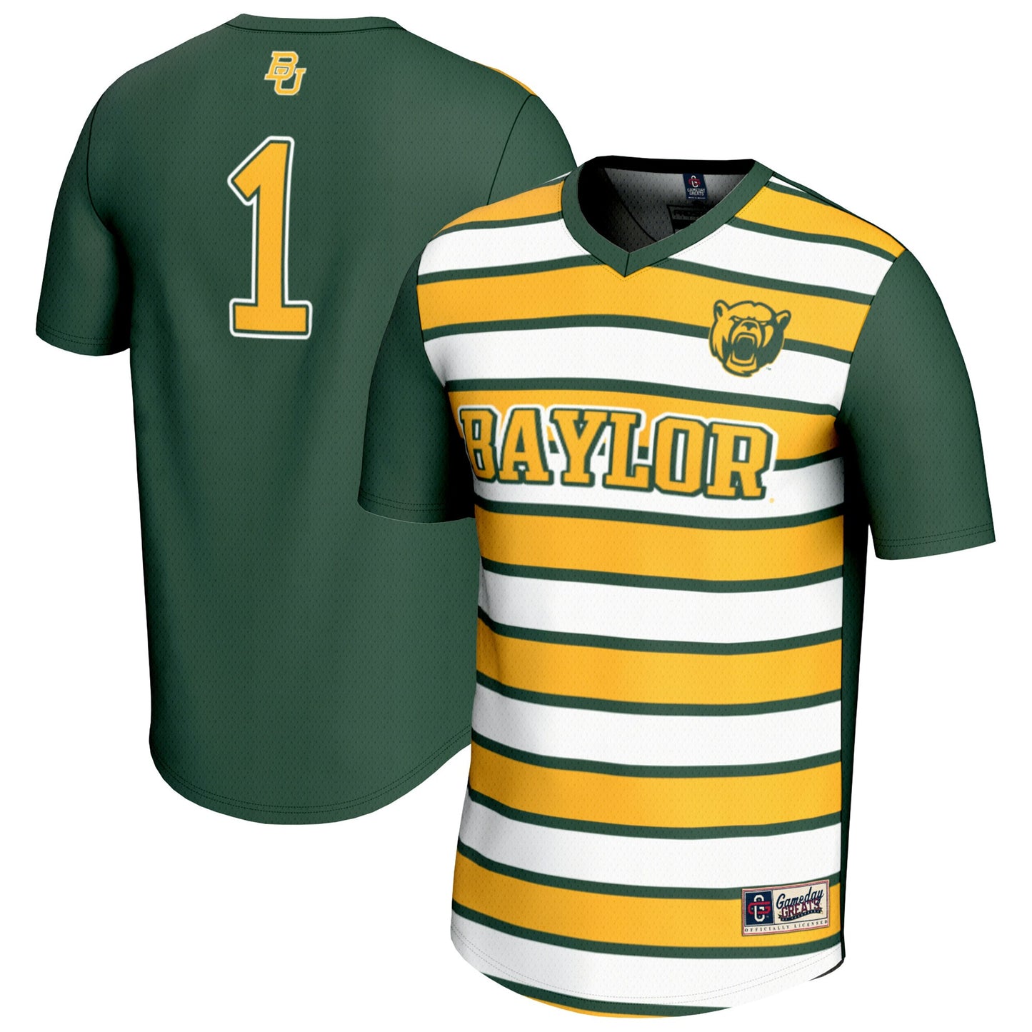 #1 Baylor Bears GameDay Greats Unisex Lightweight Soccer Fashion Jersey - Green | Stitched College Jersey TJS72876